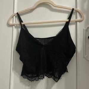 Black lace tank top